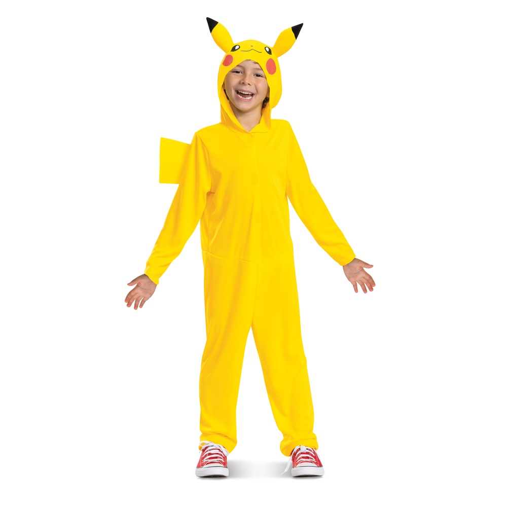 Pokémon Pikachu Børnekostume - Børne TV kostume til børn i størrelserne 98-128 | Pokemon udklædning til børn - Temashop