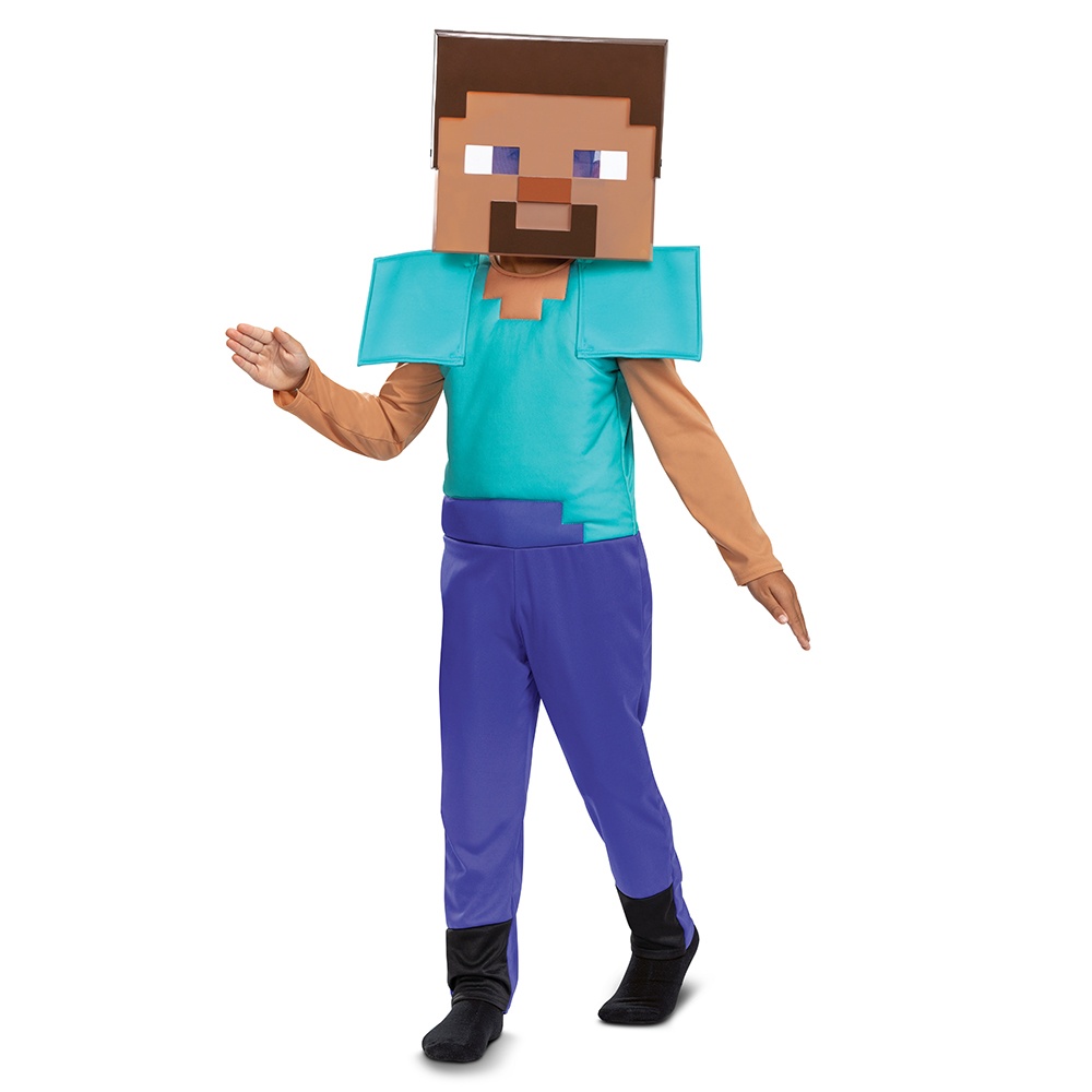 MinecraftÂ® Steve Børnekostume