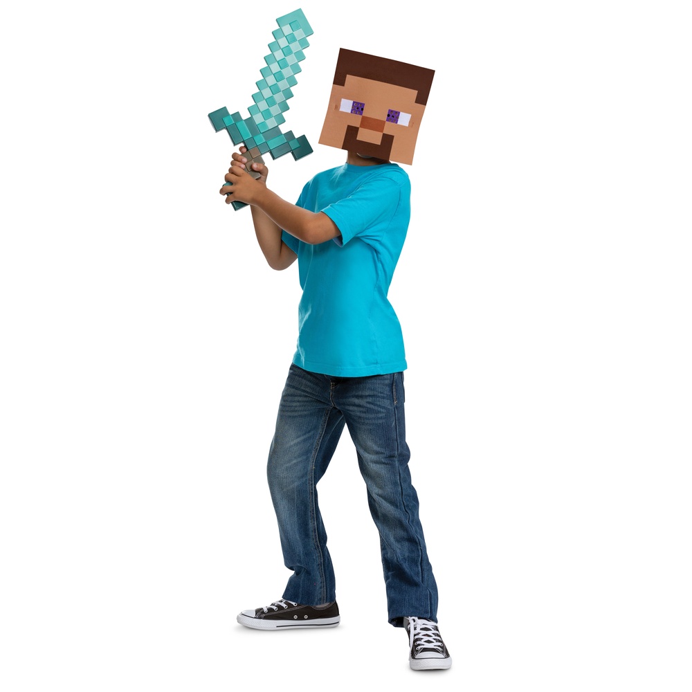 Minecraft Sværd & Maske Sæt Til Børn | Minecraft Tilbehørskit - Kropstilbehør - Temashop