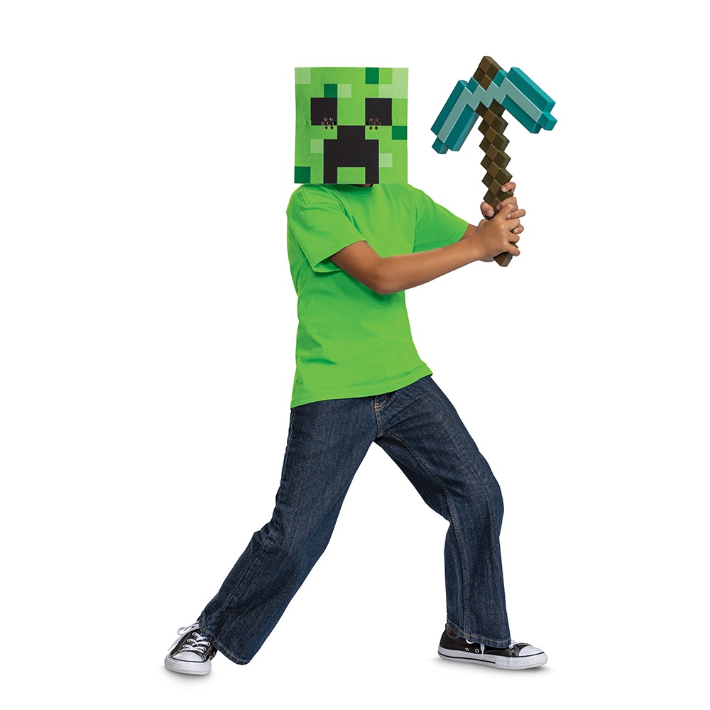 Minecraft Hakke & Creeper Maske Sæt Til Børn | Minecraft Tilbehørskit - Kropstilbehør - Temashop