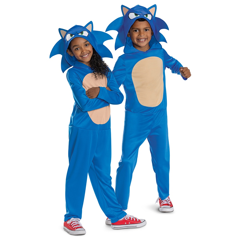 Sonic Movie Børnekostume - TV-serier / Film kostume til børn i størrelserne 98-128 | Sonic udklædning til børn - Temashop