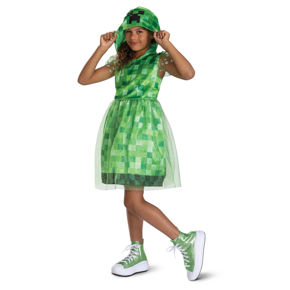 MinecraftÂ® Creeper Girl Børnekostume