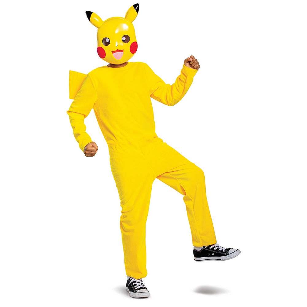 Pokémon Pikachu Classic Børnekostume - Børne TV kostume til børn i størrelserne 104-170 | Pokemon udklædning til børn - Temashop