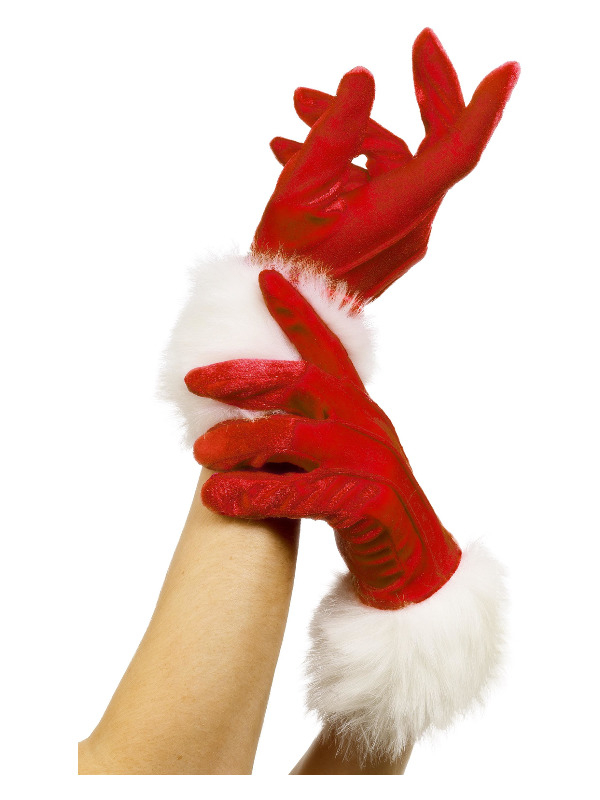 Julehandsker Rød | Fru Santa Claus Handsker - Beklædning - Temashop