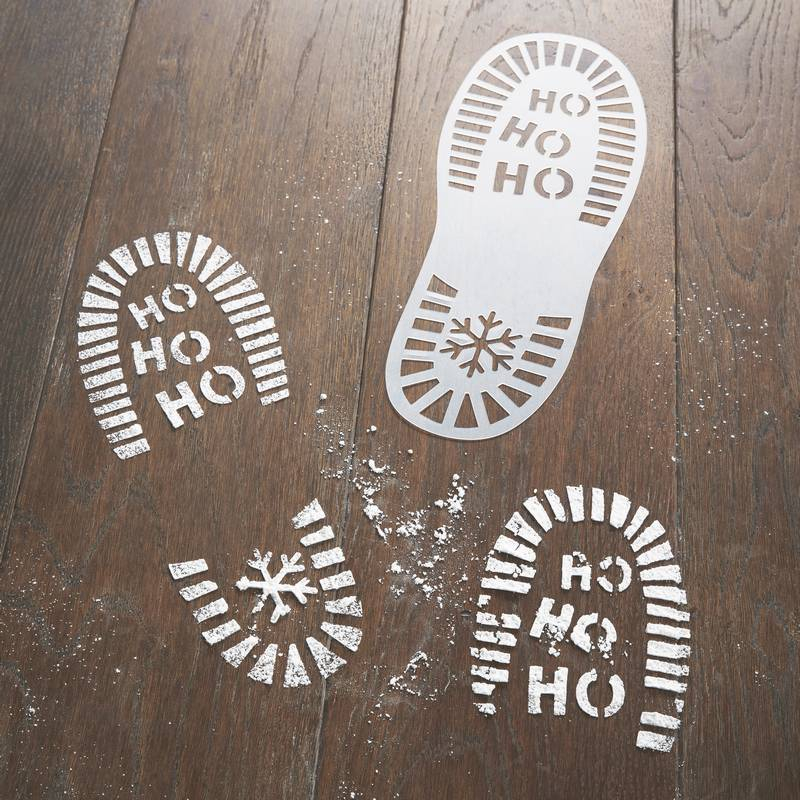 Julemandens Fodspor - 2 stk (11,8 x 30 cm) | Julemand Cutouts - Temashop