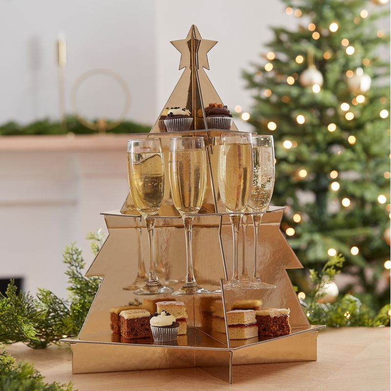 Juletræ Champagnevæg - 1 stk (55 x 40 cm) | Jul Spise / drinksvæg - Temashop