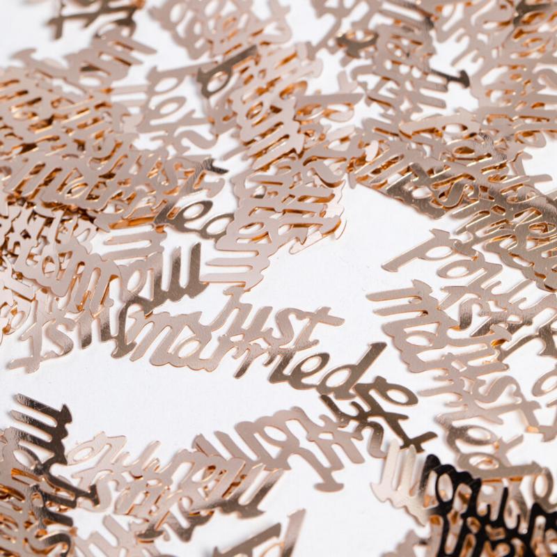 Just Married Konfetti Rosaguld - 1 pose (14 g) | Bryllup Konfetti - Temashop
