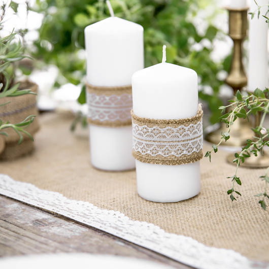 Jutebånd Med Blonder - 1 stk (5 m) - Temashop