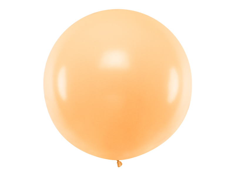 Kæmpe Ballon Pastel Fersken - 1 stk (1 m) | Fersken Tema Latexballoner - Temashop