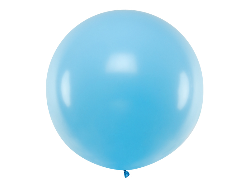 Kæmpe Ballon Pastel Lyseblå - 1 stk (1 m) | Blåt tema Latexballoner - Temashop