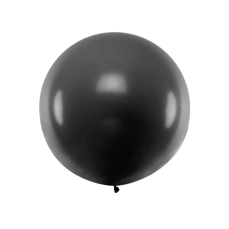 Kæmpeballon Pastel Sort - 1 stk (1 m) | Sort tema Latexballoner - Temashop