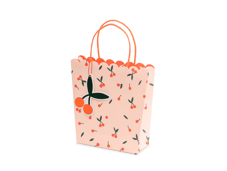 Kirsebær Gavepose - 1 stk (22 x 23 x 8 cm) | Frugt Poser / Goodiebags - Temashop