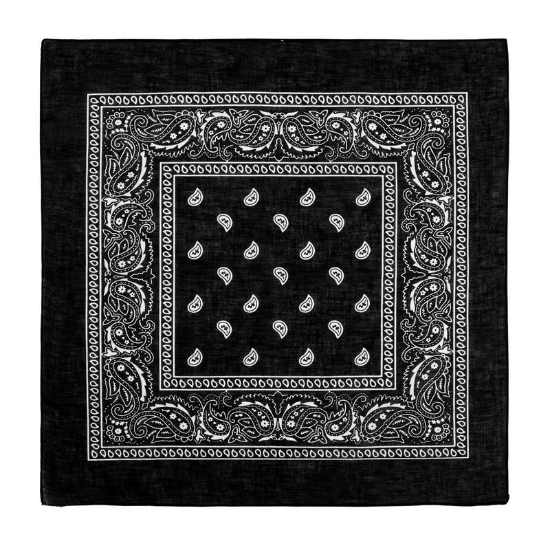 Klassisk Bandana Sort | Det vilde vesten Tørklæde - Beklædning - Temashop