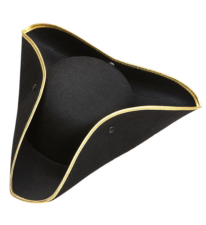 Klassisk Trikorn Hat | 1800 Hat / Hue / Hjelm - Hovedtilbehør - Temashop