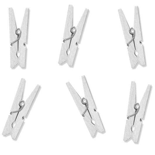Klemmer Hvid - 20 stk (3 cm) - Temashop