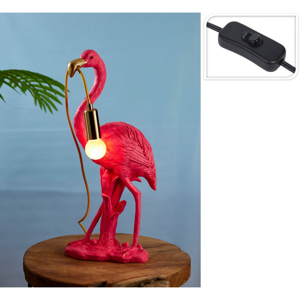 Flamingo Bordlampe Pink (21 x 14 x 45 cm) | Flamingo Lamper - Temashop