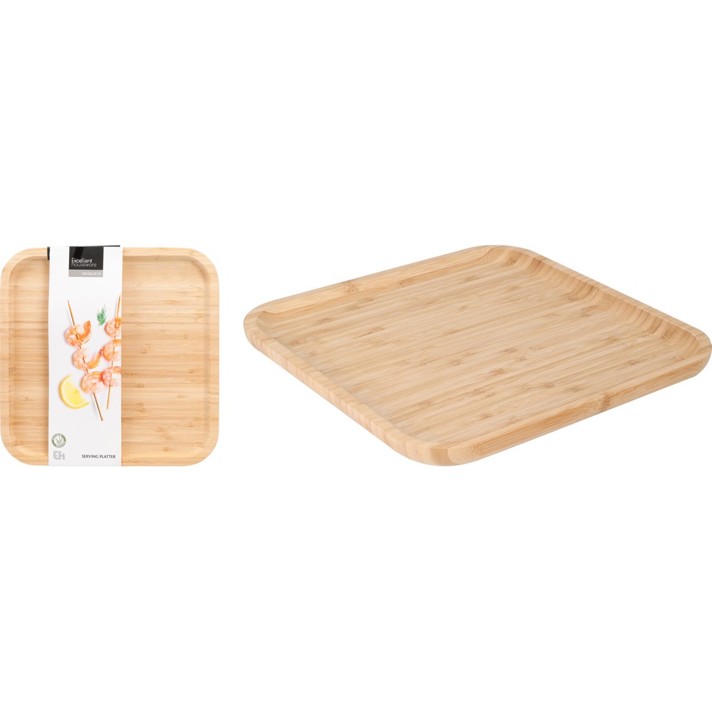 Bambus Serveringsfad - 1 stk (30 x 30 x 2 cm) - Temashop