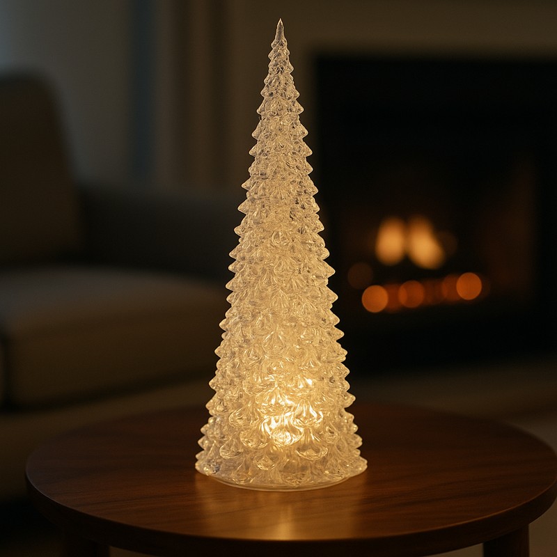 LED Juletræ Akryl - 1 stk | Julepynt Lys / lysestager - Temashop