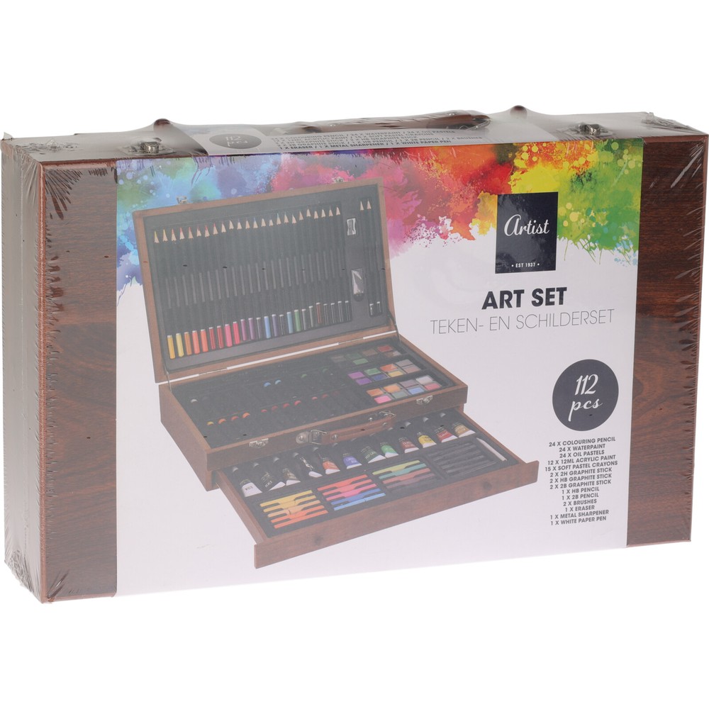 Malekuffert Brun (37,5 x 23,5 x 8 cm) - Temashop