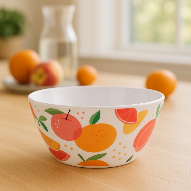 Frugt Skål Melamin - 1 stk (750 ml) | Frugt Tallerkner - Temashop