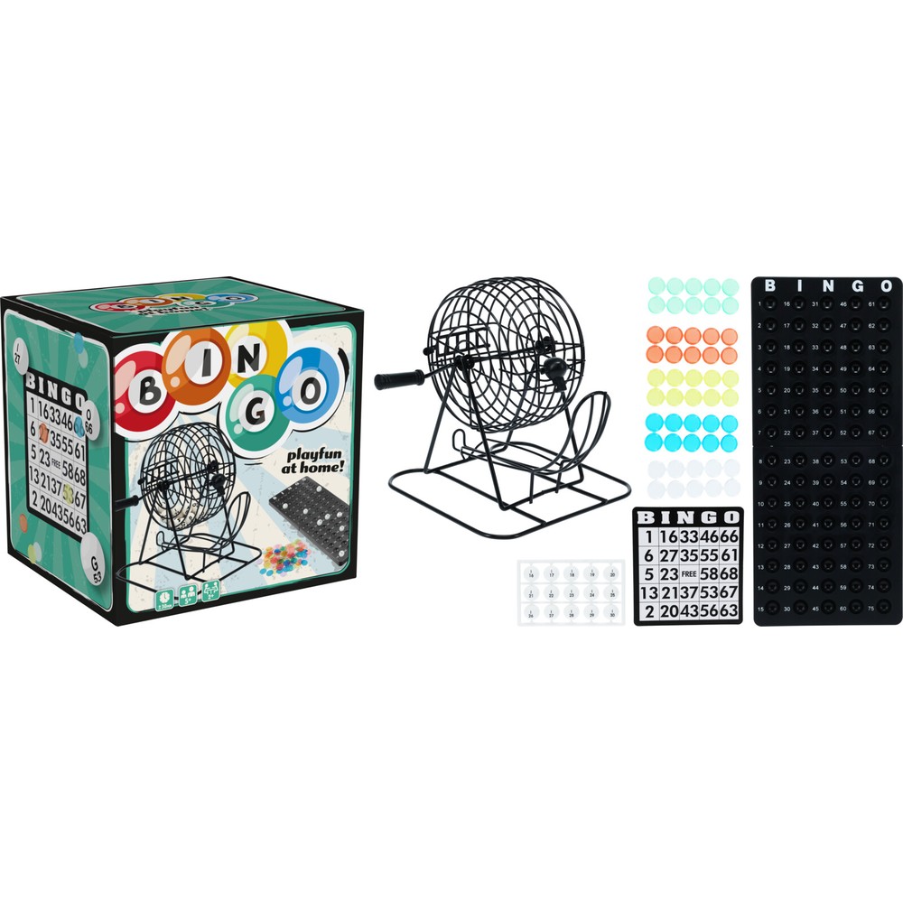 Bingo Spil Med Mølle Sort (18 x 18 x 16 cm) | Spil Selskabsspil - Temashop
