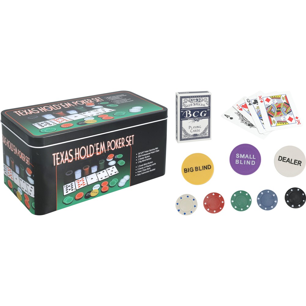 Texas Hold'em Pokersæt (24 x 11,5 x 11,5 cm) | Casino Selskabsspil - Temashop
