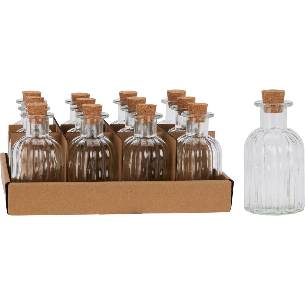 Riflet Glasflaske Med Korkprop (110 x Ø 5,2 cm) - Temashop