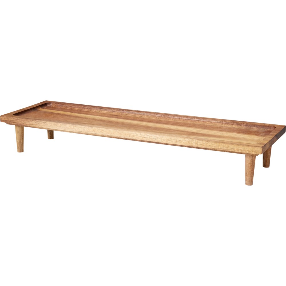 Akacietræ Serveringsfad På Ben - 1 stk (550 x 177 x 8 cm) - Temashop
