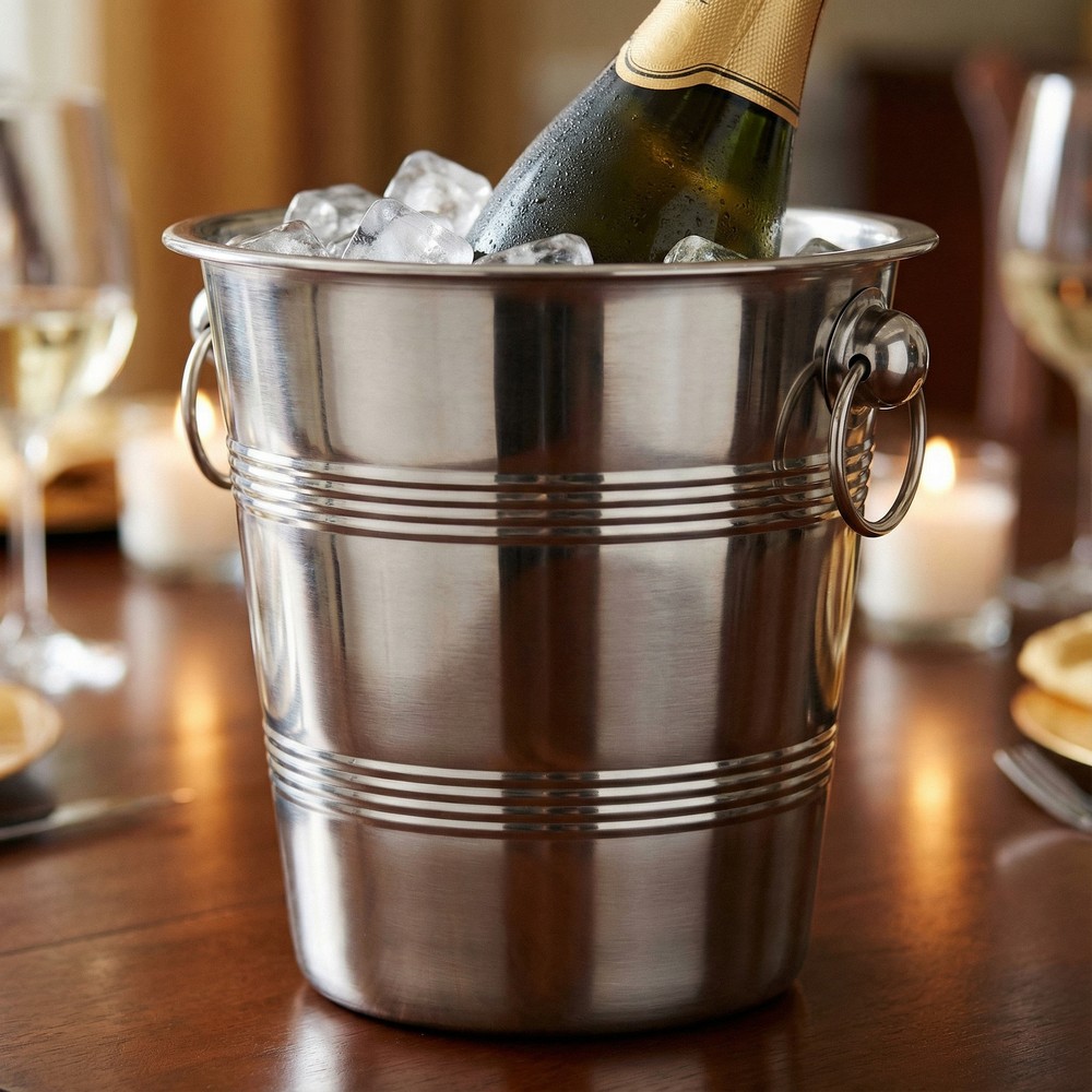 Champagnekøler I Rustfri Stål - 1 stk (22 cm) - Temashop