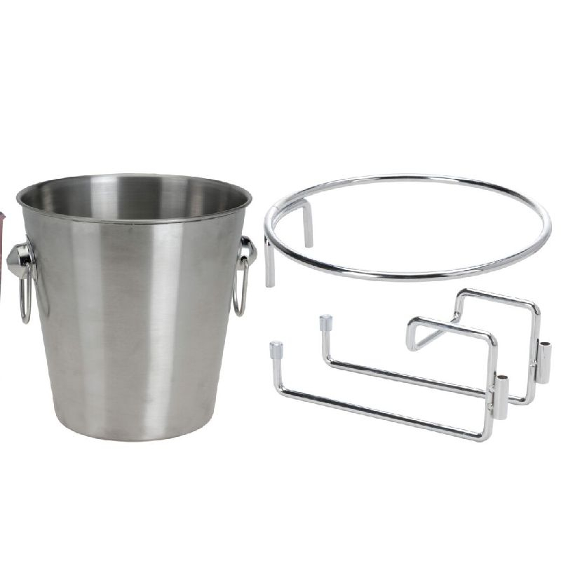 Champagnekøler & Holder Rustfri Stål - 3 dele (20,2 x 20 cm) - Temashop