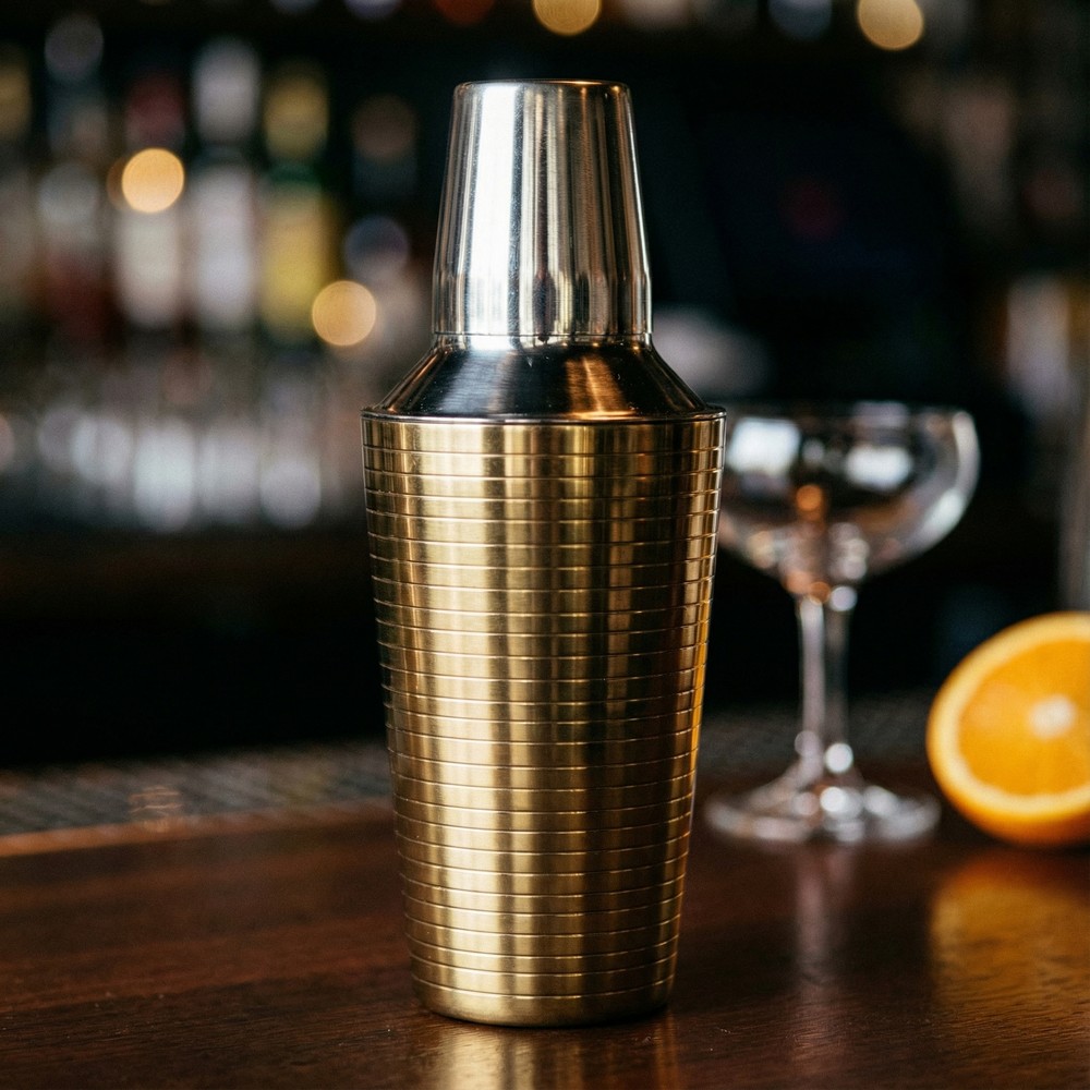 Cocktailshaker Guld/Sølv (500 ml) - Temashop