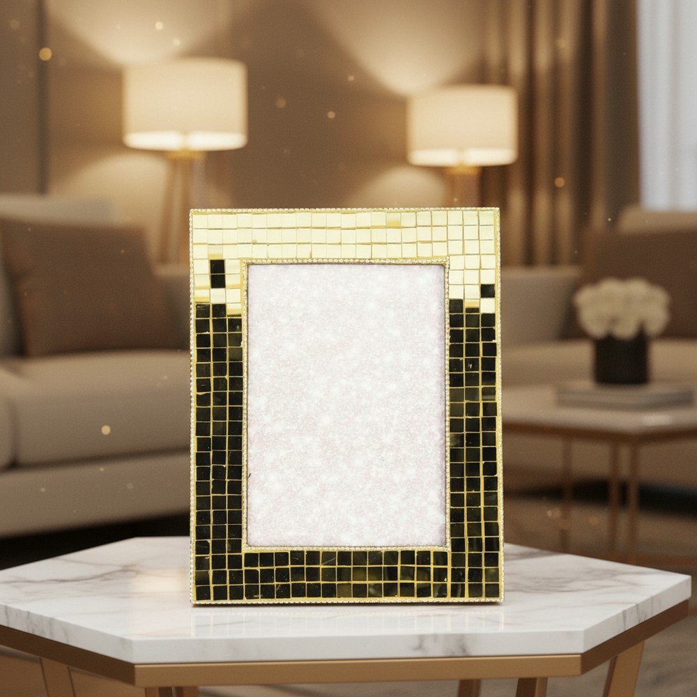 Spejl Fotoramme Guld - 1 stk (23 x 18 cm) | 70'erne Disco Ramme - Temashop