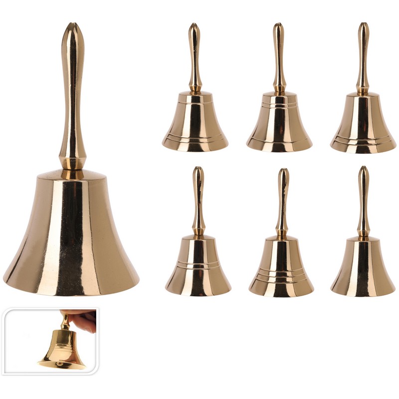 Bordklokke Guld - 1 stk (11 x 5,5 cm) | Guld tema Praktisk Til Hjemmet - Temashop