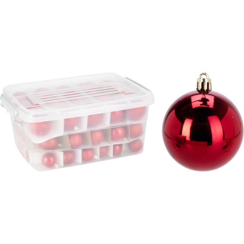 Julekugle Kasse Rød