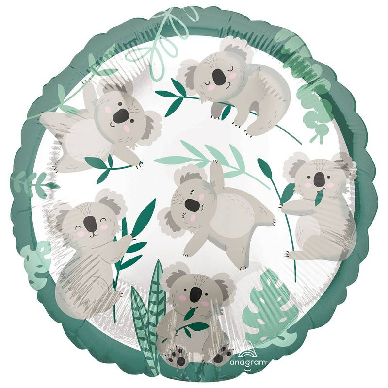 Koala Folieballon - 1 stk (45 cm) | Koala Folieballoner - Temashop