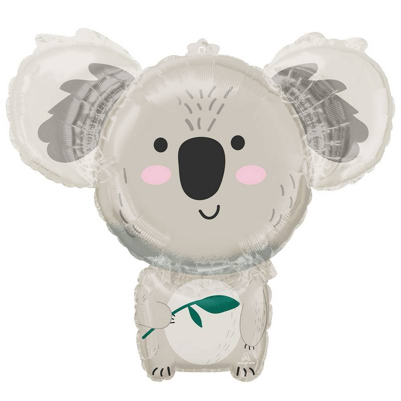 Koala SuperShape Folieballon - 1 stk (71 x 63 cm) | Koala Folieballoner - Temashop