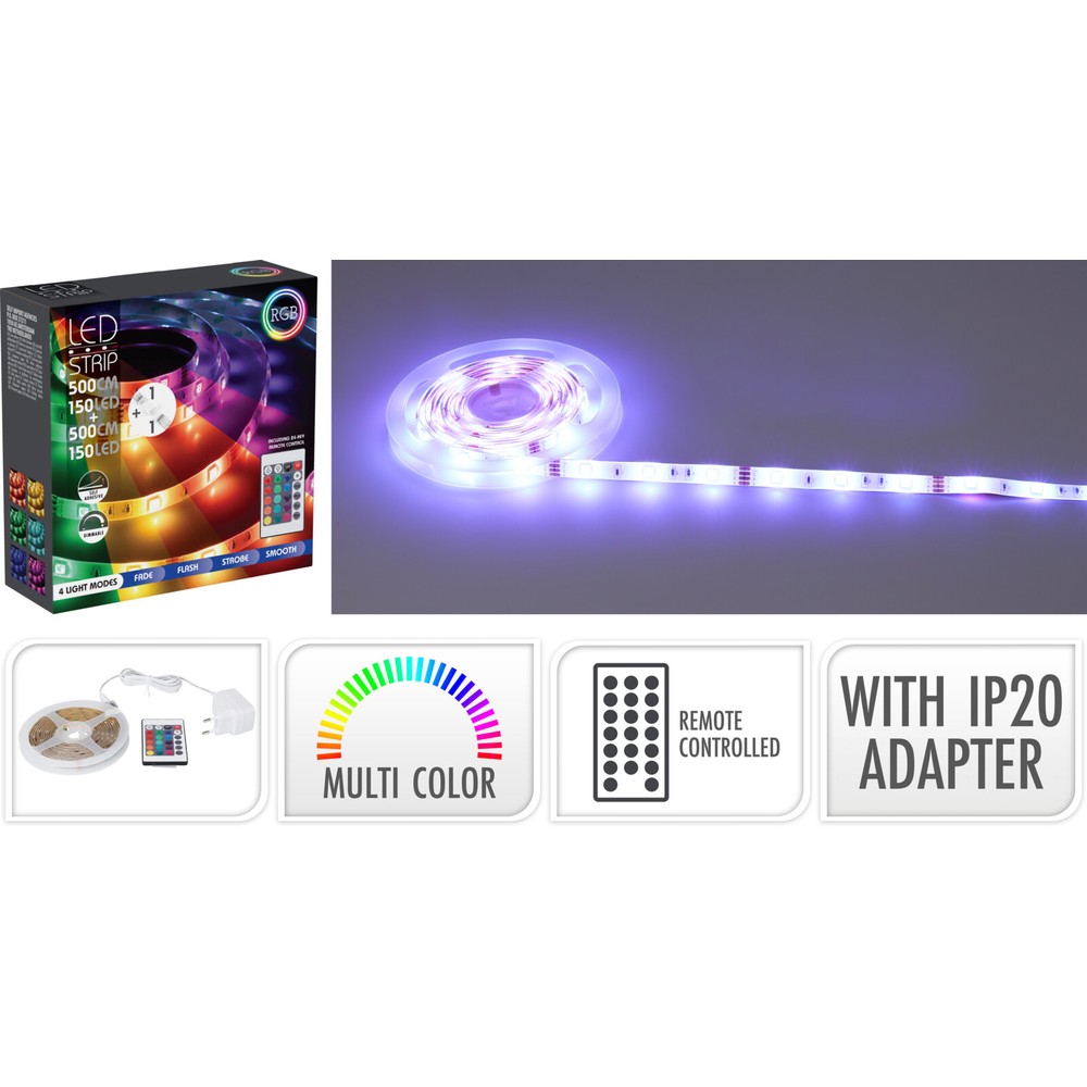 LED Lysbånd Multifarvet - 1 sæt (10 m) - Temashop