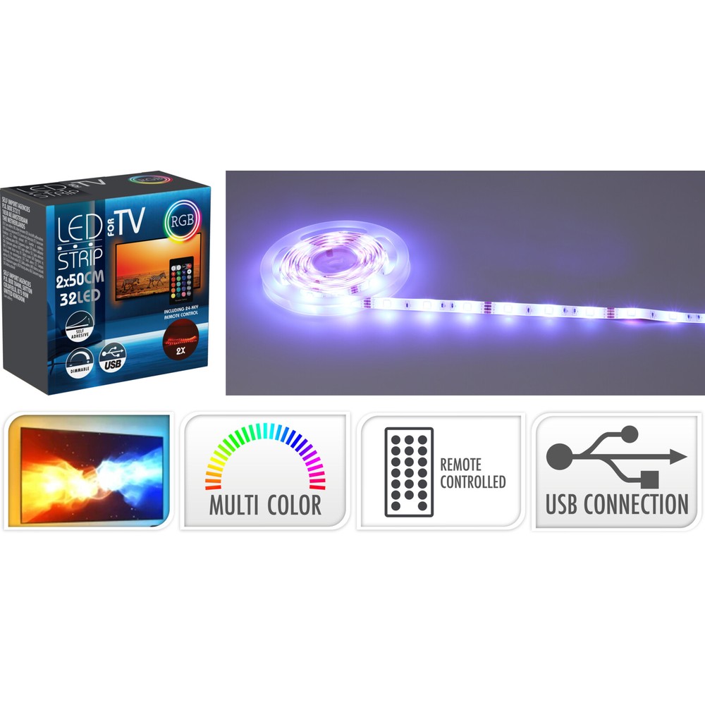 TV LED-Strip Multi - 1 sæt - Temashop