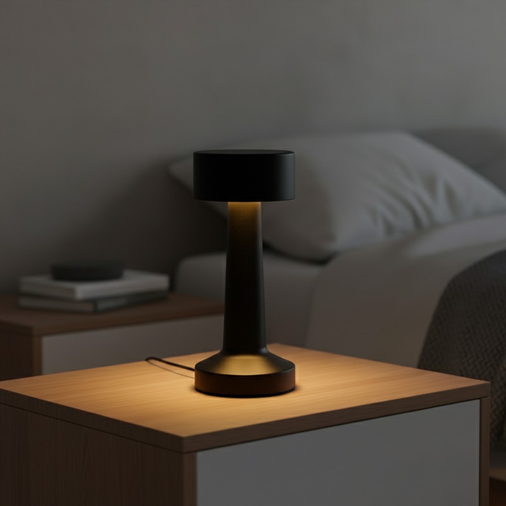 Touch Bordlampe Sort - 1 stk (8,9 x 20,9 cm) - Temashop