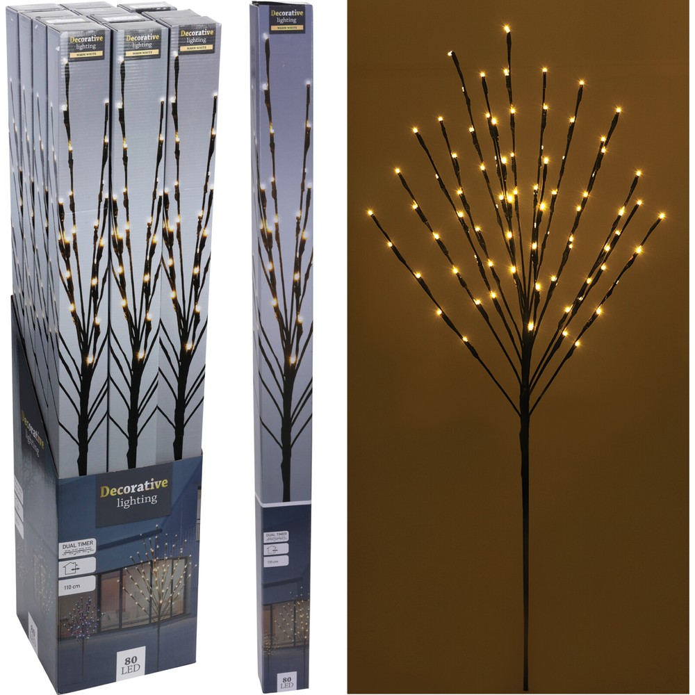 LED Juletræ Sort - 1 stk (110 cm) | Juletræ Juletræ - Temashop