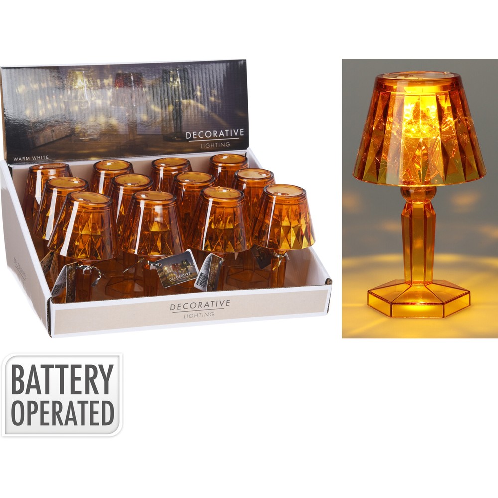 Ravfarvet Mini LED Bordlampe - 1 sæt (6,6 x 6,6 x 11,8 cm) - Temashop