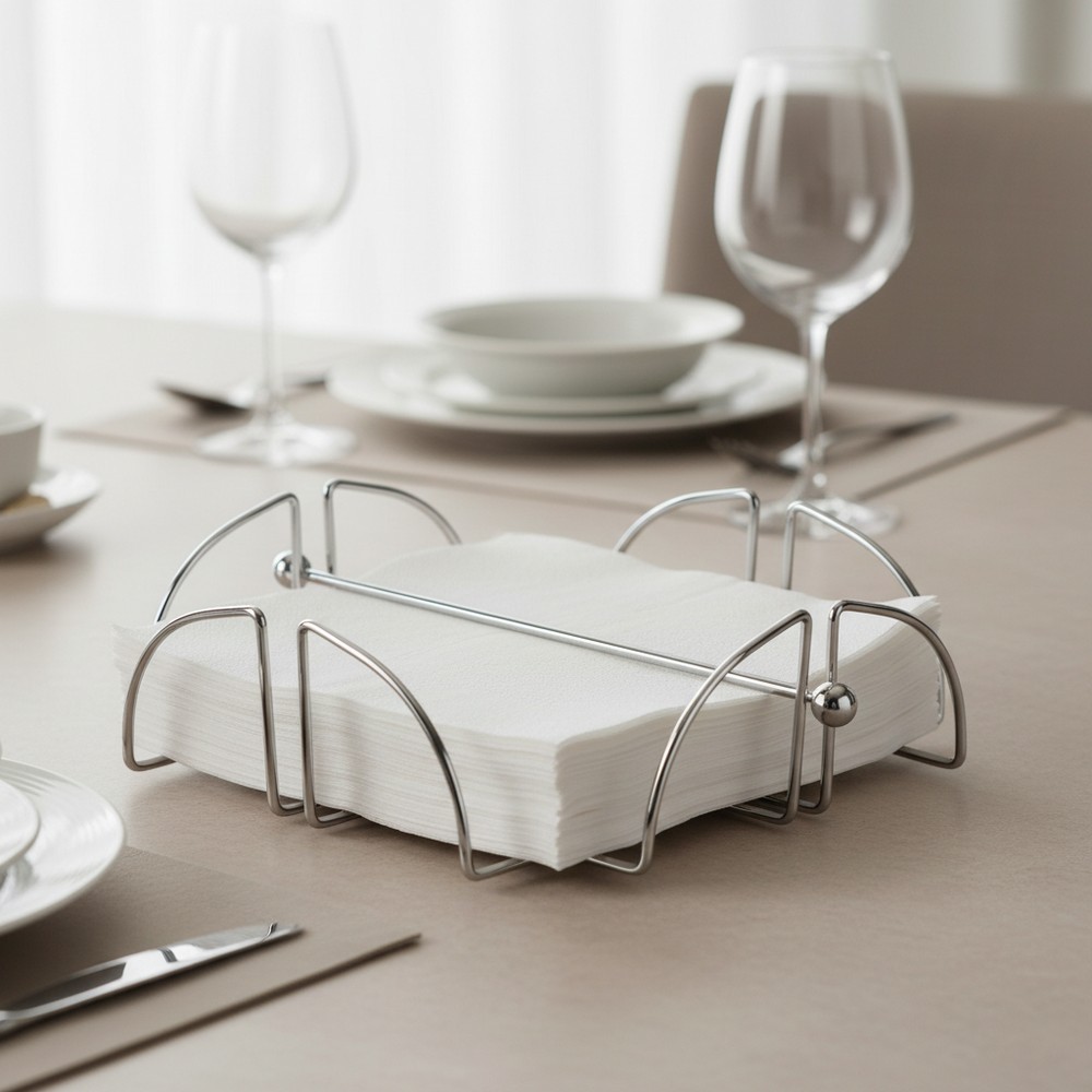 Servietholder Med Vægt - 1 stk (19 x 19 x 16 cm) - Temashop