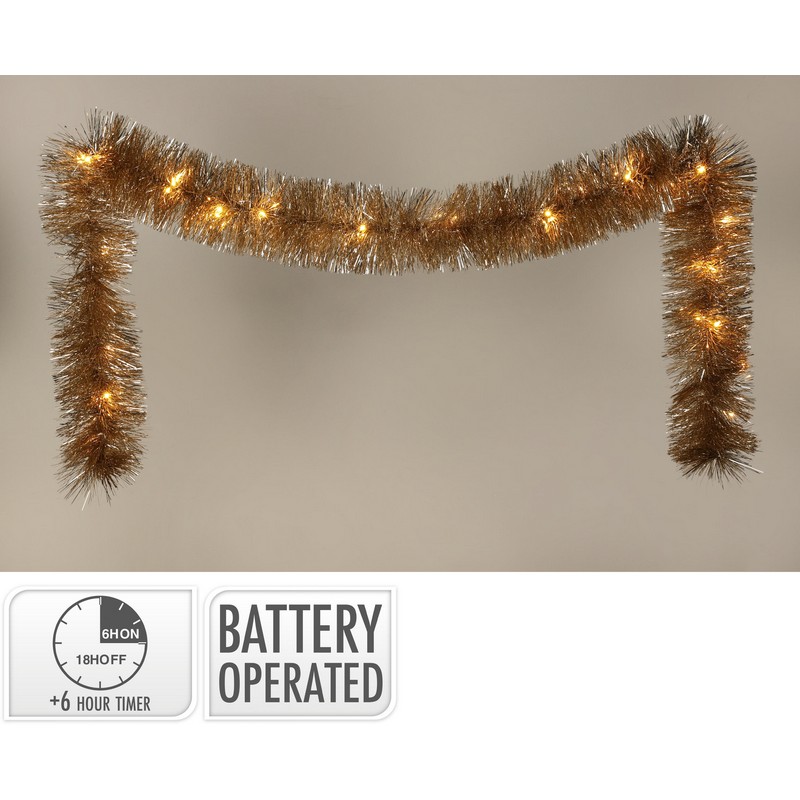 Juleguirlande Lyskæde Guld