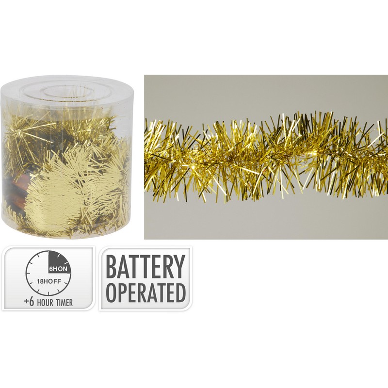 Glimmer LED Juleguirlande Guld