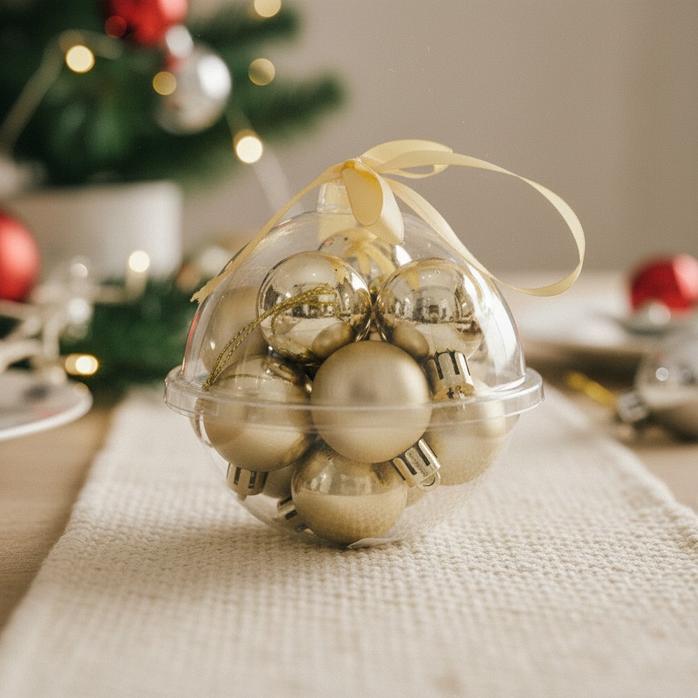 Mini Julekugler I Julekugle Champagne
