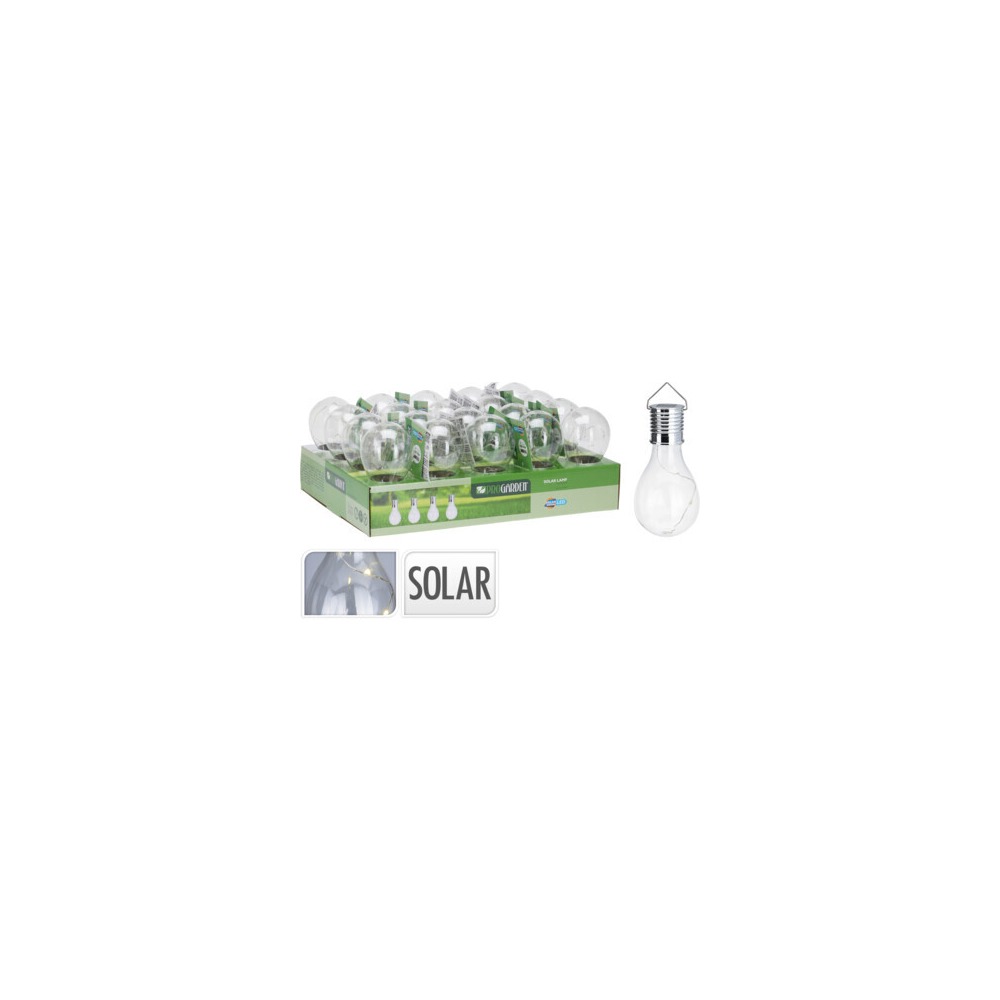 Pæreformet Solcellelampe - 1 stk (15 x 7,5 cm) - Temashop