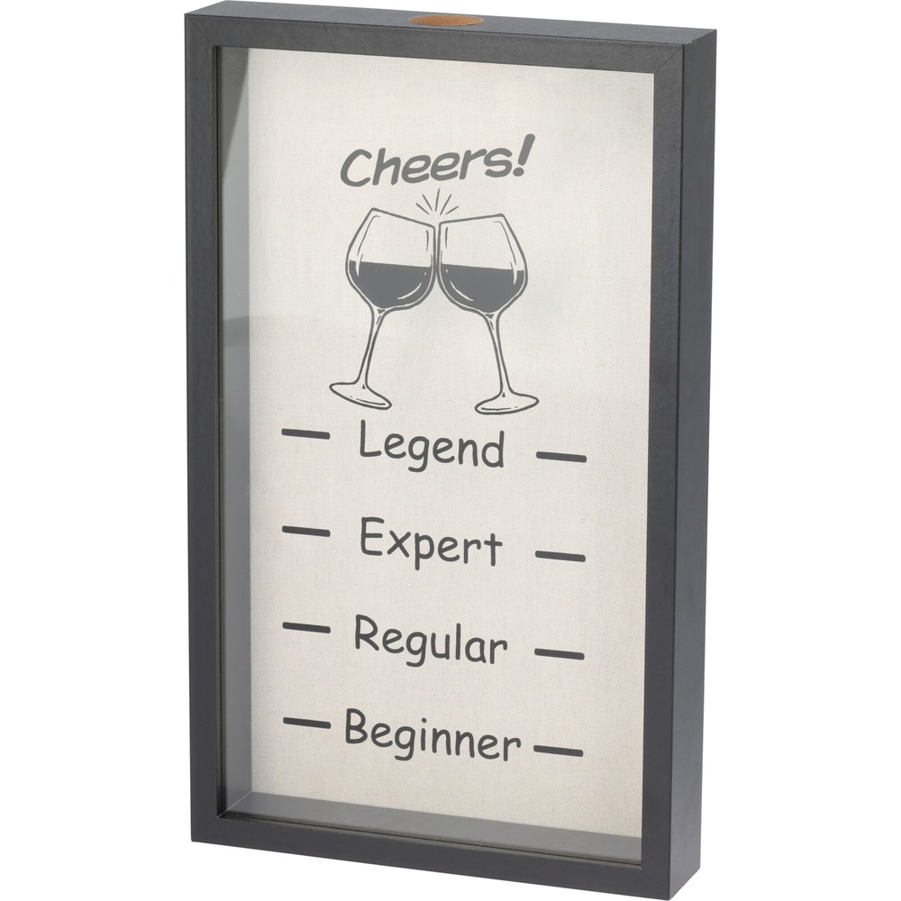 Cheers Vinkorkholder Sort - 1 stk (21 x 4,5 x 35 cm) | Drinks Vintilbehør - Temashop