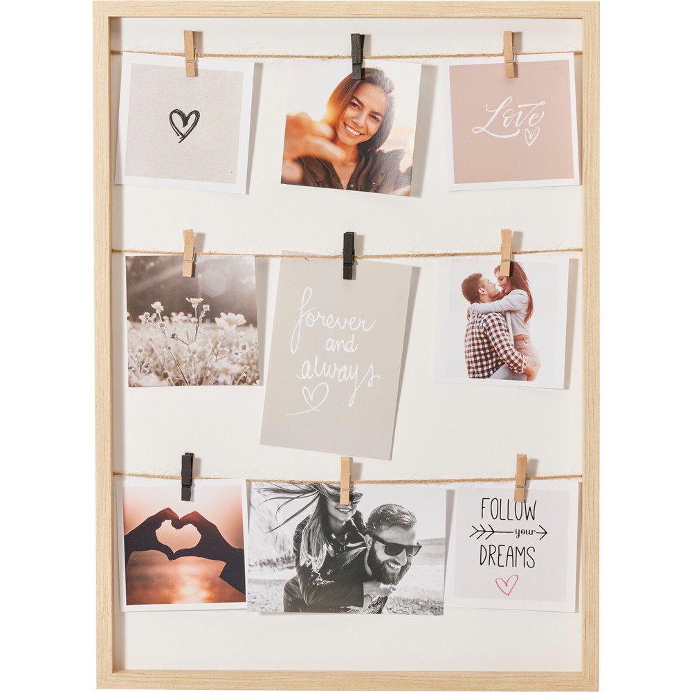 Fotoramme Med Hampsnor - 1 sæt (38 x 2 x 52 cm) - Temashop