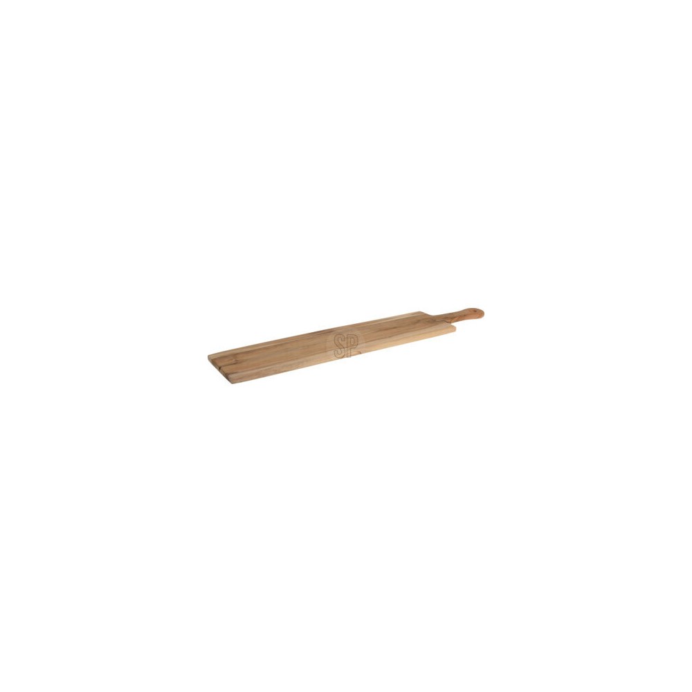 Teak Serveringsfad Med Håndtag - 1 stk (70 x 15 x 1,5 cm) - Temashop