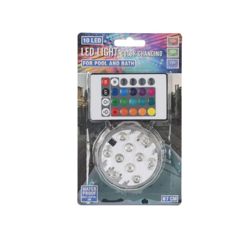 Vandtæt LED Lys Multifarvet - 2 dele (7 cm) - Temashop